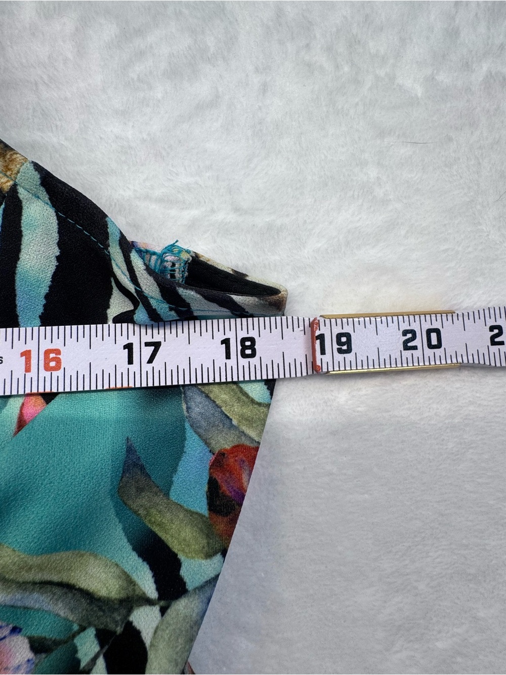 Venus Floral Animal Print Faux Wrap Dress XL Side Tie Stretch - Picture 6 of 10